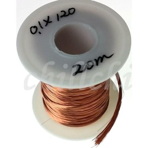 0.1X120 shares beam light strands twisted copper Litz wire Stranded round copper wire sold by the meter