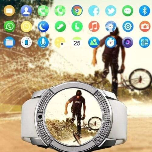 V8 Smart Watch With Camera Sim Card Slot for Android Ios Phones Information Reminder Watches Women Fashion Sport Smartwatch Men
