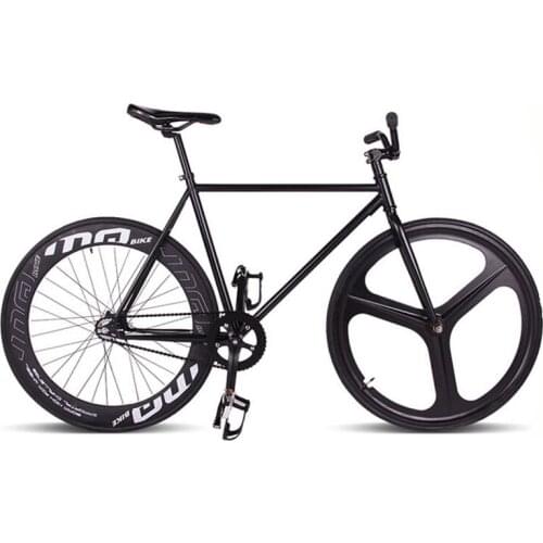 Fixie Bike Fixed Gear Bike 52cm Cycling City Bike Steel Frame Magnesium Alloy Wheel Single Speed Bicycle