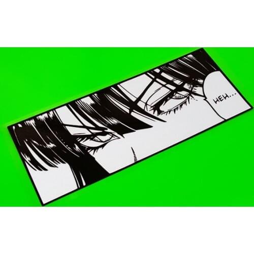 Cartoon Girl Anime Eyes Yeah Girl Motorbike Helmet Vinyl Automobile Tail Window Stickers Car Styling Decals