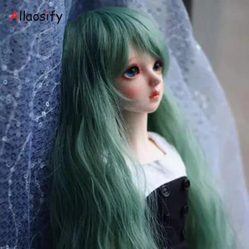 Allaosify Bjd Hair Bjd / SD As Doll Curly Hair 1 / 3 1 / 4 1 / 6 Long Curly Hair High Temperature Doll Wig