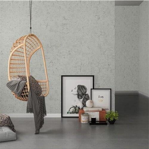 Wellyu обои new Retro nostalgic cement gray ins wallpaper non-woven modern minimalist Nordic style living room bedroom wallpaper
