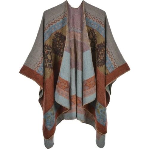 13 Colors Cloak Oversize Beading Crystal Scarf Winter Knitted Poncho Women Shinny Designer Female Long Sleeves Wrap Ponchos