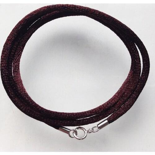 1mm Women Cotton Cord Necklace Rope Lace Chain Stainless Steel Clasp for DIY Pendant Necklaces Bracelet Jewelry 40cm 45cm 50cm