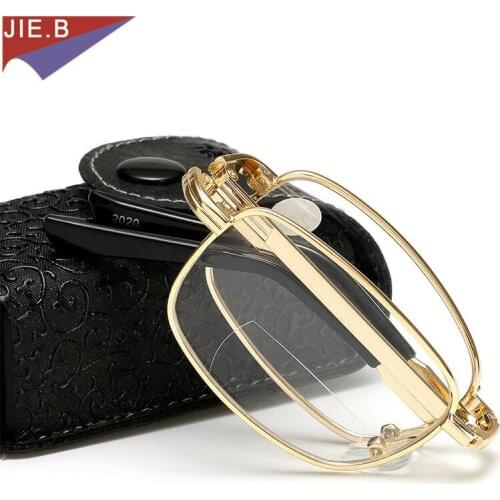 2017 Fashion Folding Bifocal Reading Glasses Unisex Diopter Glasses Male Reading Presbyopic Eyeglasses