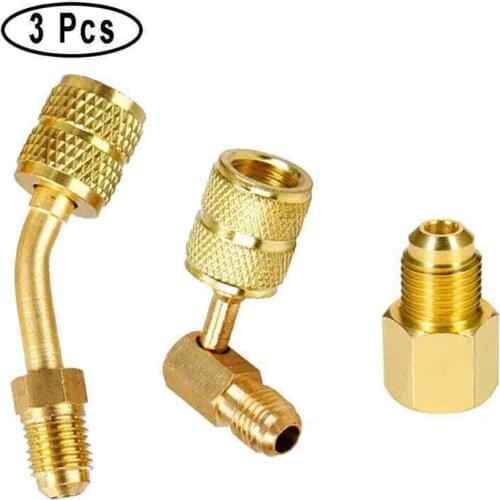 3pcs R410a Adapter R134a Refrigerant Tank Vacuum Pump For Mini Split System HVAC Home Improvement Hardware Accessories