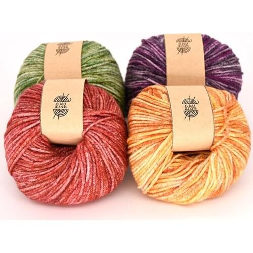Free Shipping 50g/ball Oil Painting 100% wool Hand Knitting Fancy Yarn Scarf Outerwear yarn