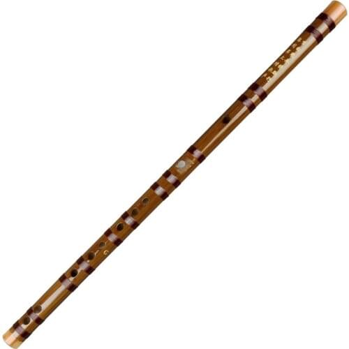 CDEFG Key Brown Flute Handmade Bamboo Flute Woodwind Instrument Professional Flute Dizi with Line also Suitable for Beginners