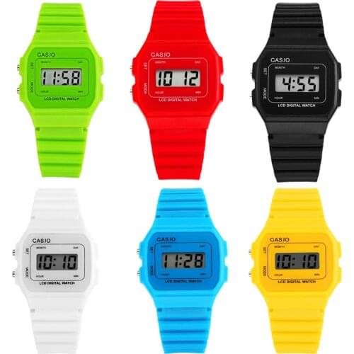 2021 Famous Brand GASJO Brand F91 Mens Electronic Watch Sports Boys Girls LED Watch for Baby Birthday Party Gift