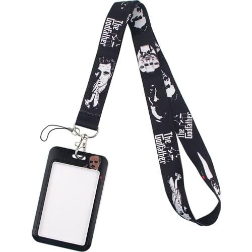 DZ1684 Classic Movie Print Keychain Ribbon Lanyards for Keys ID Card Phone Straps Hanging Rope Lariat Students Badge Holder