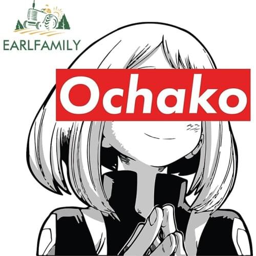 EARLFAMILY 13cm x 12.6cm for Ochako Girl Car Accessoires Stickers Motorcycle Decal Vinyl Waterproof Campervan Decals Decoration