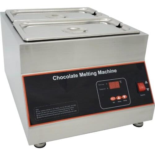 12kg Capacity Electric Digital chocolate heating pot 2 tanks chocolate melter Pot chocolate melting machine