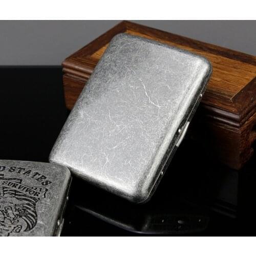 Classic Metal Cigarette Case 16pcs Regular Cigarette Box Glossy Surface Cigarette Bag Best Portable Cigarette Carry Tool