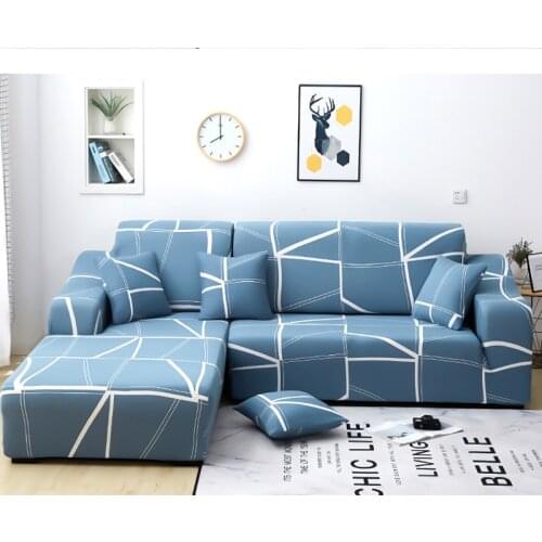 Leaf animal Cartoon line all-inclusive corner stretch sofa couch cover Chair living room Protector 1/2/3/4 Seater and L shape