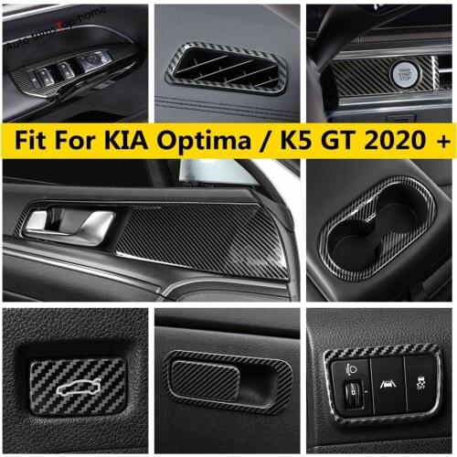 Head Light Lamp Window Lift Button Air AC Vent Outlet Cover Trim Stainless Steel Accessories For KIA Optima / K5 GT 2020 2021