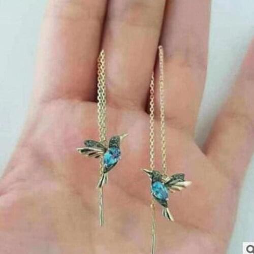 New Fashion Bird Drop Women Long Hanging Earrings Elegant Girl Tassel Jewelry Gifts
