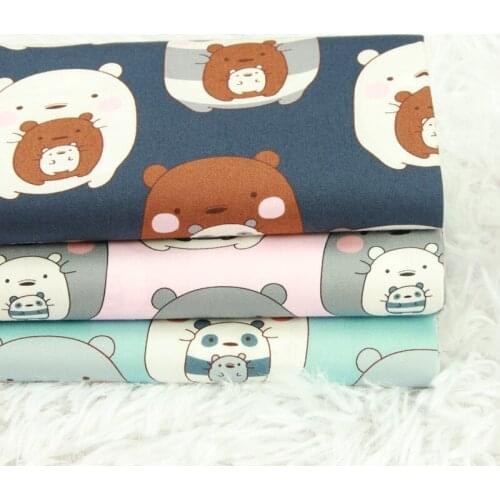 Handmade DIY Garment Dress Children Cloth Print Half Yard Thin Cotton Fabric with Cute 100% Cotton Brocade Fabric