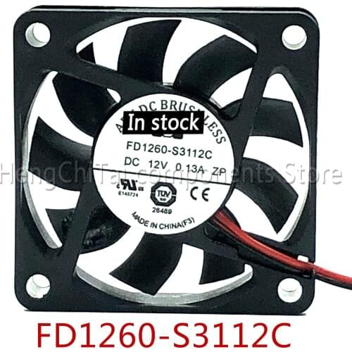 Original 100% working 6015 FD1260-S3112C DC12V 0.13a 60mm Silent Cooling Fan