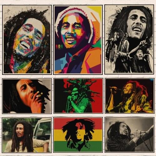 Bob Dylan poster kraft paper posters decorative painting folk poet bar wall paintings retro poster 1001