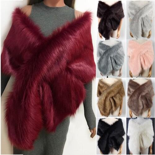 RoRoDox Faux Fur Winter Bolero Women Bridal Shawl Wedding Cape In Stock Bridal Cloaks Wedding Coat Jacket For Evening Party