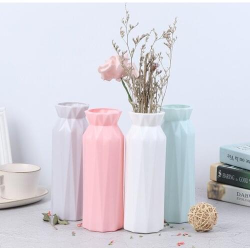 Modern Flower Vase Home Flower Arrangement Living Room Origami Plastic Nordic Style Home Decoration Ornament Home Decor Hot Sale