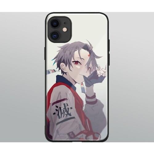 Tanjiro Kamado anime glass phone case shell for iPhone 6s 7 8 x xr xs 11 pro max Samsung S note 8 9 10 20 Plus ultra cover