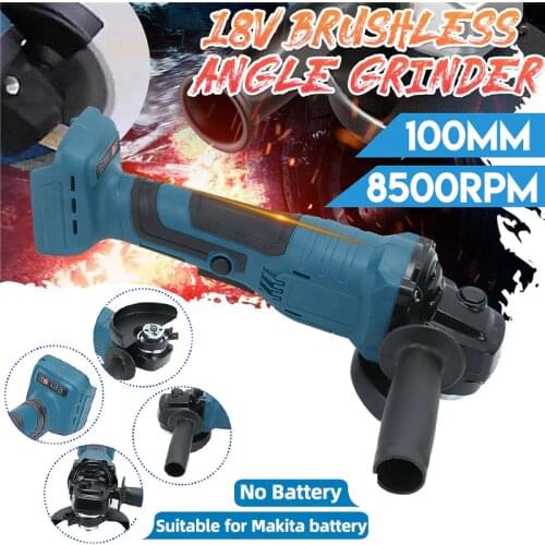 18V 100mm Brushless Impact Angle Grinder Polishing Cordless Cutting Machine Sanding Tool without Battery For Makita BL1840/50/60