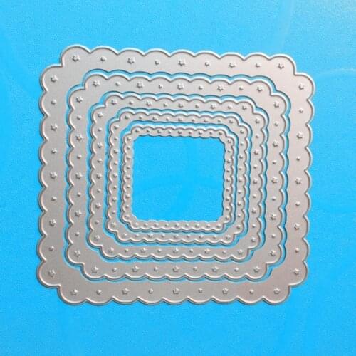 YLCD125 Lace Square Metal Cutting Dies For Scrapbooking Stencils DIY Cards Album Decoration Embossing Folder Die Cutter Template