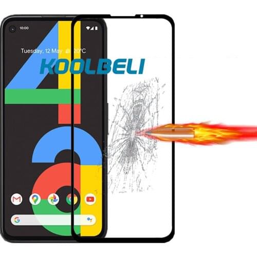2Pcs 2.5D 9H Screen Protector For Google Pixel 4A Full Coverage Tempered Glass Explosion-Proof Glass Film Google Pixel 4A Film