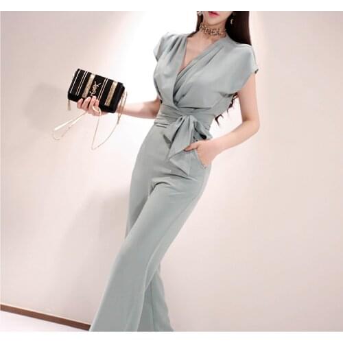 2021 New Korea chic Elegant Two Piece Set For Women Sexy V-neck Sleeveless High Waist Pants Female Suit Fashion Summer