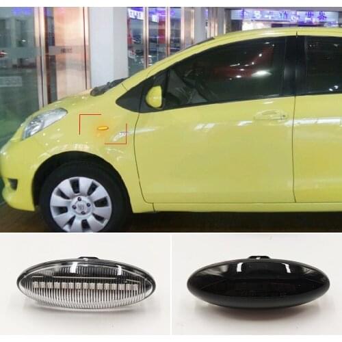 1 Set Car Dynamic Side Marker Lights For Toyota Yaris 2005-2011 Corolla Auris RAV4 Sequential Blinker Turn Signal Streamer Lamps