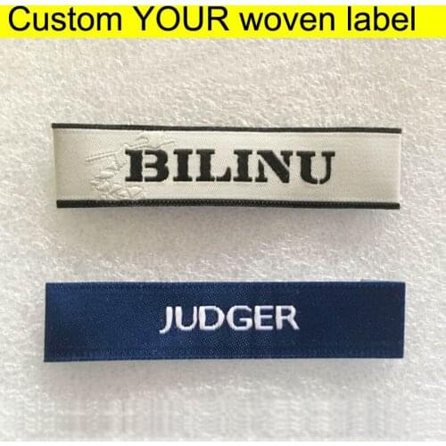 500pcs a lot Wholesale Custom Sewing labels / brand Woven labels Custom Clothes Garment label Cotton Ribbon label Handmade tags
