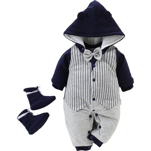 2020 Baby Winter Romper For Newborn Girl Boy Clothes Toddler Baby Jumpsuit Overalls Thick Warm Baby Girl Rompers Infant Clothing