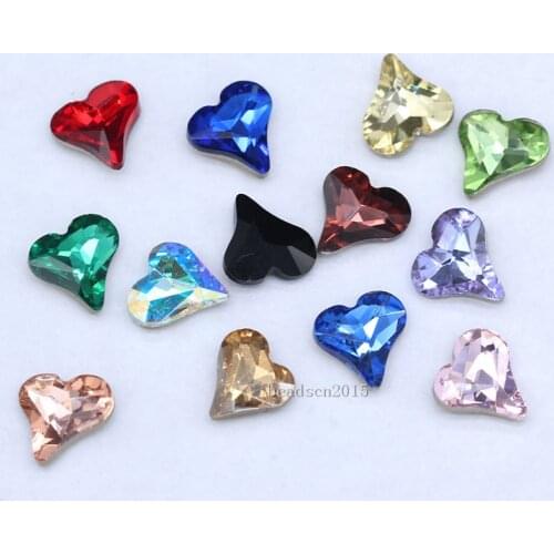 20p K9 8MM heart shape pointed back strass glass Stones crystal Nail Rhinestones Nail Art Decorations manicure diamond ornament