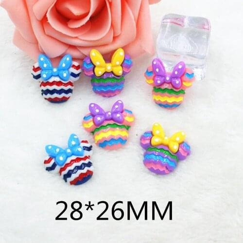 30pcs/lot flat back resin mouse mix colors resin cabochons accessories