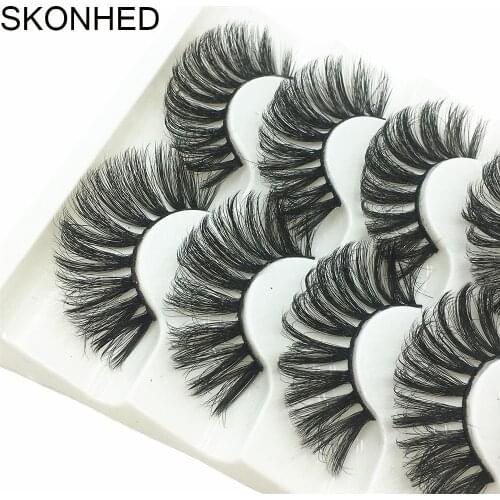 38 Styles 5 Pairs 3D Faux Mink Hair False Eyelashes Thick Cross Natural Wispy Fluffy Fake Lashes Women Eye Extension Makeup Tool