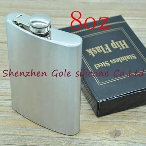50pcs 8oz Stainless Steel Pocket Flask Russian Hip Flask Male Small Portable Mini Shot Bottles Whiskey Jug Small Gifts For Man