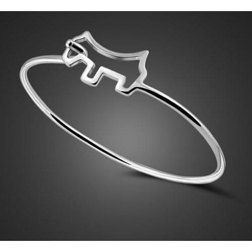 925 sterling silver Bracelet female lovely puppy dog shape. solid silver fashion Bark popular jewelry. Wholesale jewelry