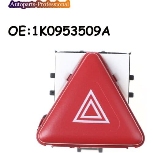 Car 1K0953509A 18G953509 WSVWG5 For VolksWagen J etta Golf GTI MK5 2004-2009 Rabbit Red Hazard Warning Flash Switch Button