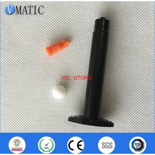Free Shipping Wholesale 280 Sets 55cc/ml Black Adhesive Dispensing Pneumatic Syringe With Piston And Syringe Cap Stopper