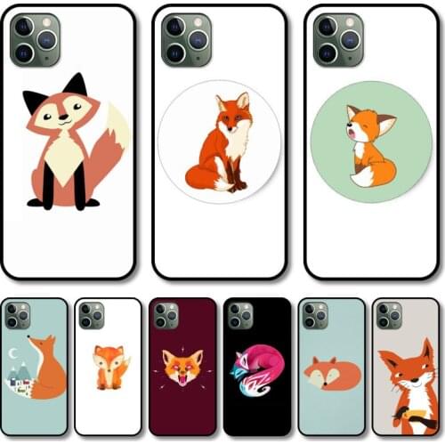 Lovely foxes Phone Case cover For iphone 12 11 8 7 6 s XR Pro Max PLUS X XS SE 2020 mini black cell shell