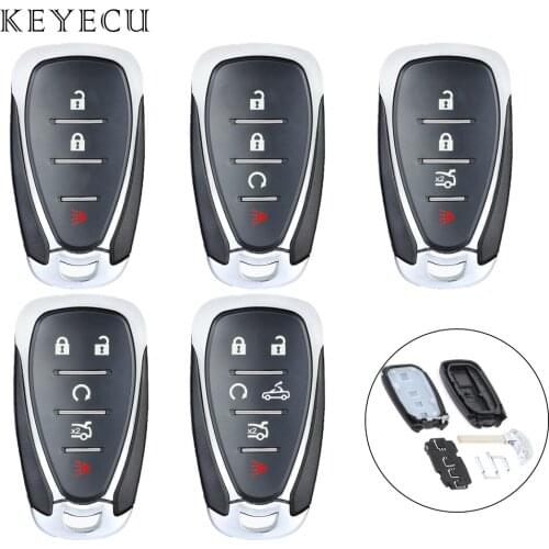 Keyecu Remote Car Key Shell Case 3/4/5/6B for Chevrolet Cruze Camaro Equinox Malibu Bolt Sonic Spark Traverse Volt Trailblazer