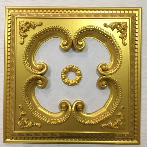 Decorative Square Design Vintage Looking Ceiling Medallion for Chandeliers 60cm 23.62