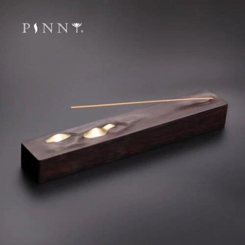 PINNY Zen Mountain Wooden Incense Burner Ebony Stick Incense Box Wooden Crafts Tea Ceremony Accessories