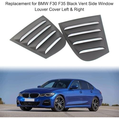 For BMW F30 F35 Black Vent Side Window Louver Cover Left & Right car styling Automobile accessories