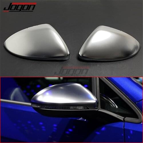 For Volkswagen For VW GOLF 7 MK7 GTI R 2013-2018 Matte Silver Chrome Side Rear View Mirror Cover Shell Case Caps Trim Replace