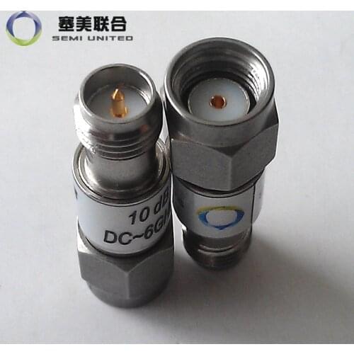 Reverse polarity RP SMA fixed attenuator ATT: 1-40dB; DC-3G, 6G, 13G; 2w laser tag