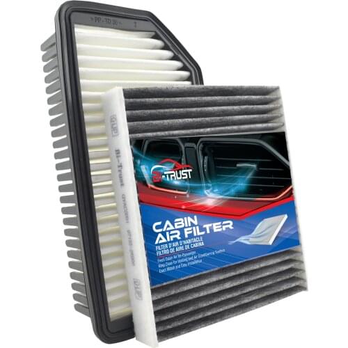 Bi-Trust Set of Engine & Cabin Air Filter for Kia Soul 2010-2011 L4 1.6L 2.0L