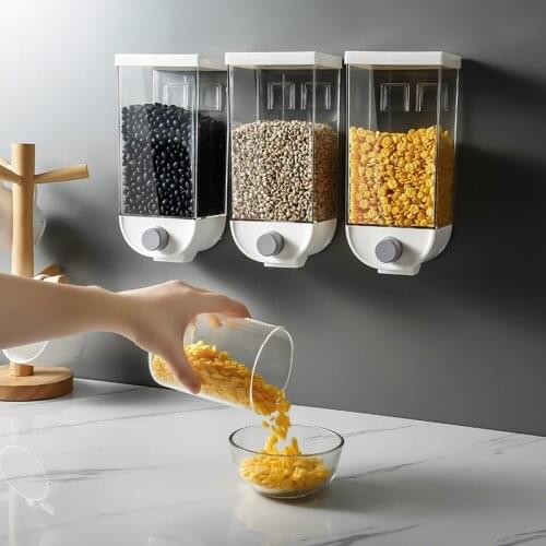 Food Storage Container Plastic Kitchen Cereal Disp Rice Bucket Box Multigrain Storage Tank Transparent Sealed Food Container