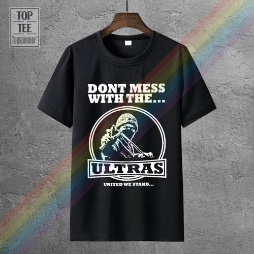 2018 Brand New Men Clothing Hip Hop Street T Shirt Ultras Hooligans 3 Halbzeit Supporters Hools Fans Casual